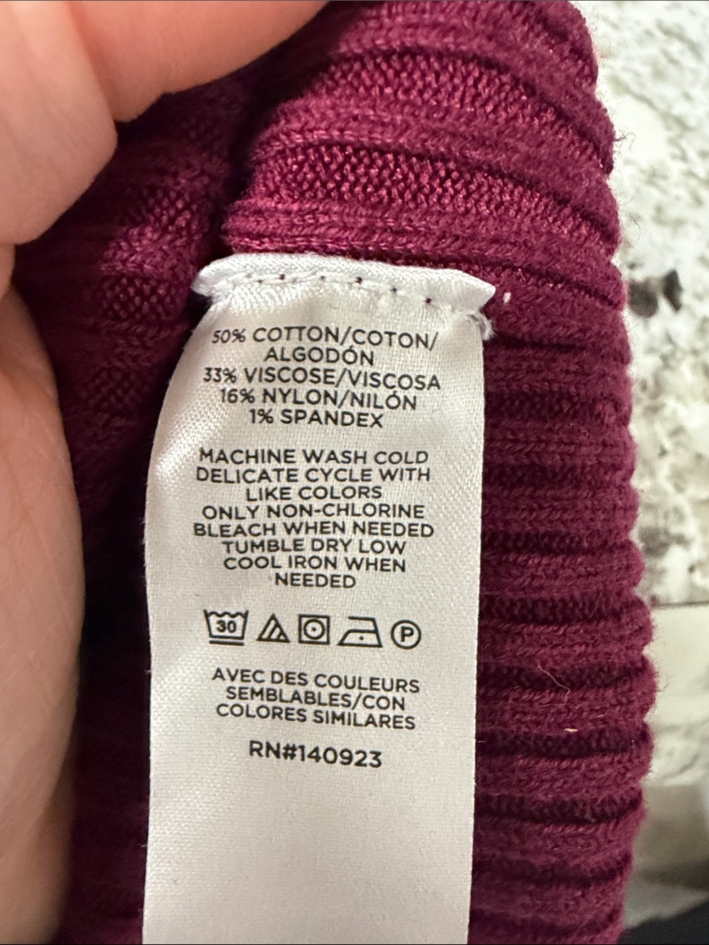 LOFT Women's Deep Red Ribbed Cardigan - Picture 7 of 7